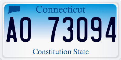 CT license plate AO73094