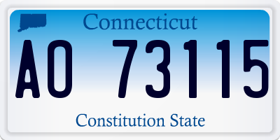 CT license plate AO73115