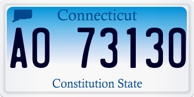 CT license plate AO73130