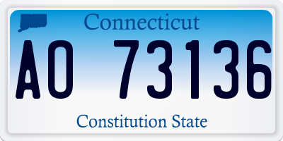 CT license plate AO73136