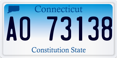 CT license plate AO73138