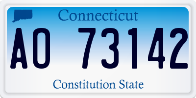 CT license plate AO73142