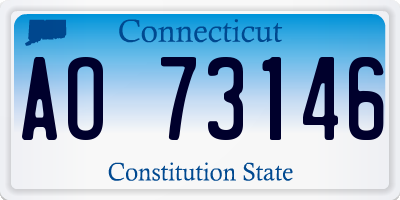 CT license plate AO73146