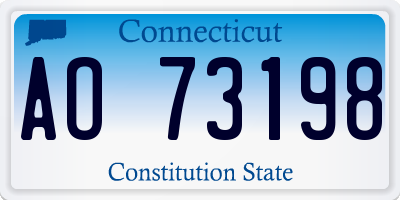 CT license plate AO73198