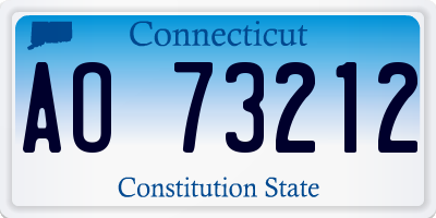 CT license plate AO73212