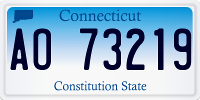 CT license plate AO73219