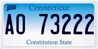 CT license plate AO73222