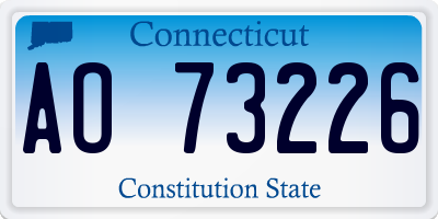 CT license plate AO73226