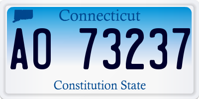 CT license plate AO73237