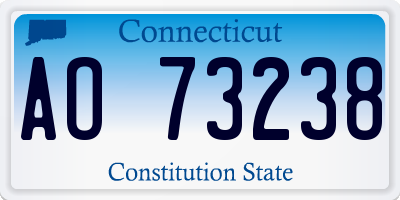 CT license plate AO73238