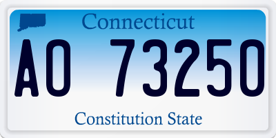 CT license plate AO73250