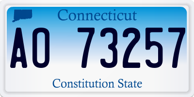 CT license plate AO73257