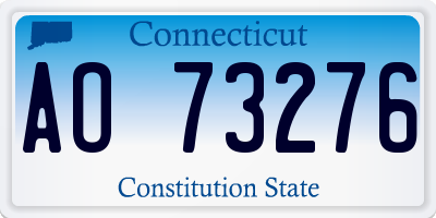 CT license plate AO73276