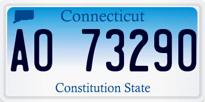CT license plate AO73290