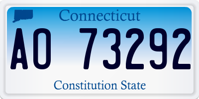 CT license plate AO73292