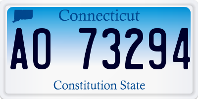 CT license plate AO73294