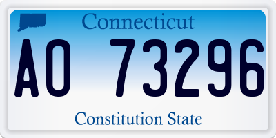 CT license plate AO73296