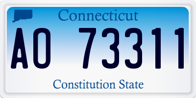 CT license plate AO73311