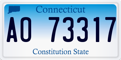 CT license plate AO73317