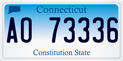 CT license plate AO73336