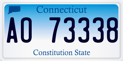 CT license plate AO73338