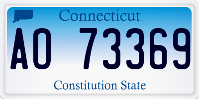 CT license plate AO73369