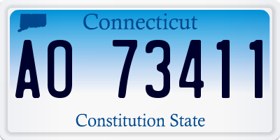 CT license plate AO73411