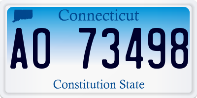 CT license plate AO73498