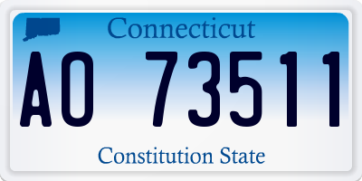 CT license plate AO73511