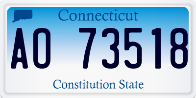 CT license plate AO73518