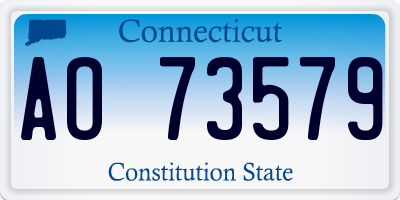 CT license plate AO73579