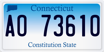 CT license plate AO73610
