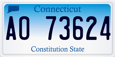 CT license plate AO73624