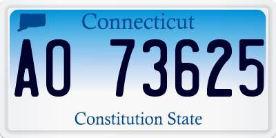 CT license plate AO73625