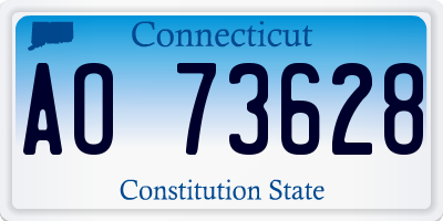 CT license plate AO73628
