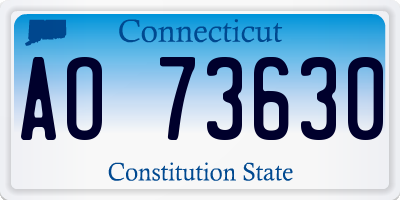 CT license plate AO73630