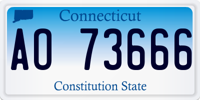 CT license plate AO73666