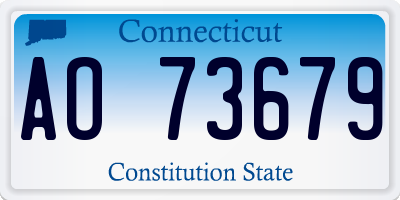 CT license plate AO73679