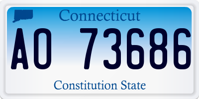 CT license plate AO73686