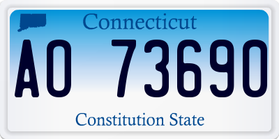 CT license plate AO73690