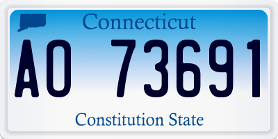 CT license plate AO73691