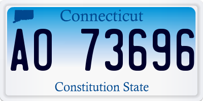 CT license plate AO73696