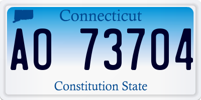 CT license plate AO73704