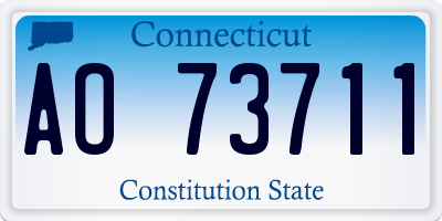 CT license plate AO73711