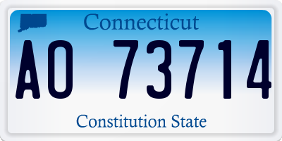 CT license plate AO73714