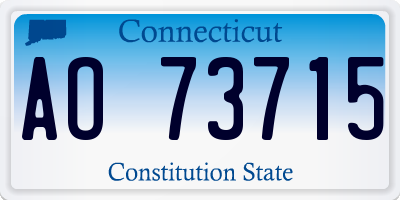 CT license plate AO73715