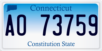 CT license plate AO73759