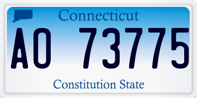 CT license plate AO73775