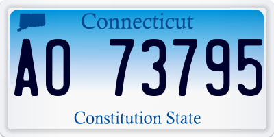 CT license plate AO73795