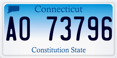CT license plate AO73796